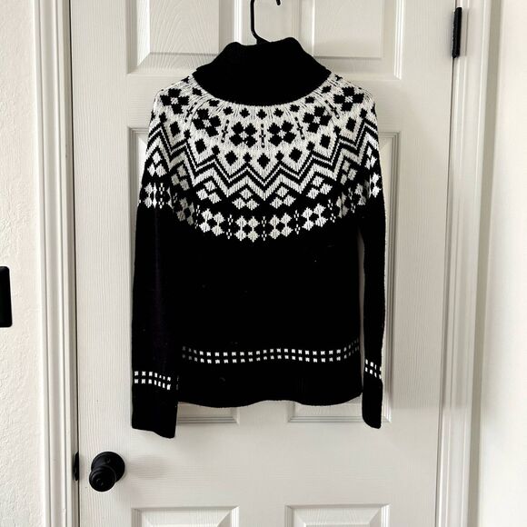 NWT Tommy Hilfiger Black and White Nordic Sweater sz S - Picture 6 of 7